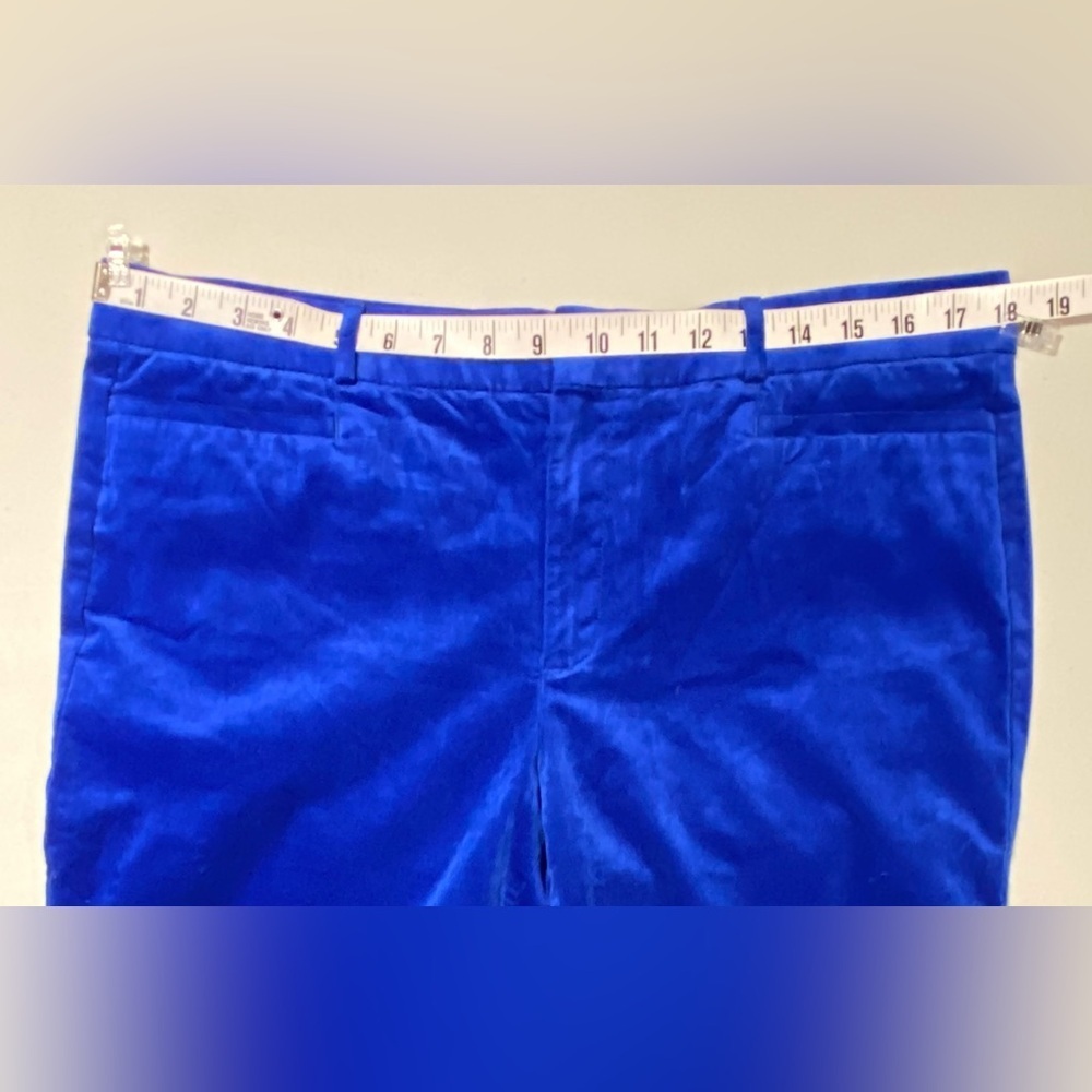 Banana Republic Sloan Fit Blue Velvet Pants, size 12L - Picture 8 of 9